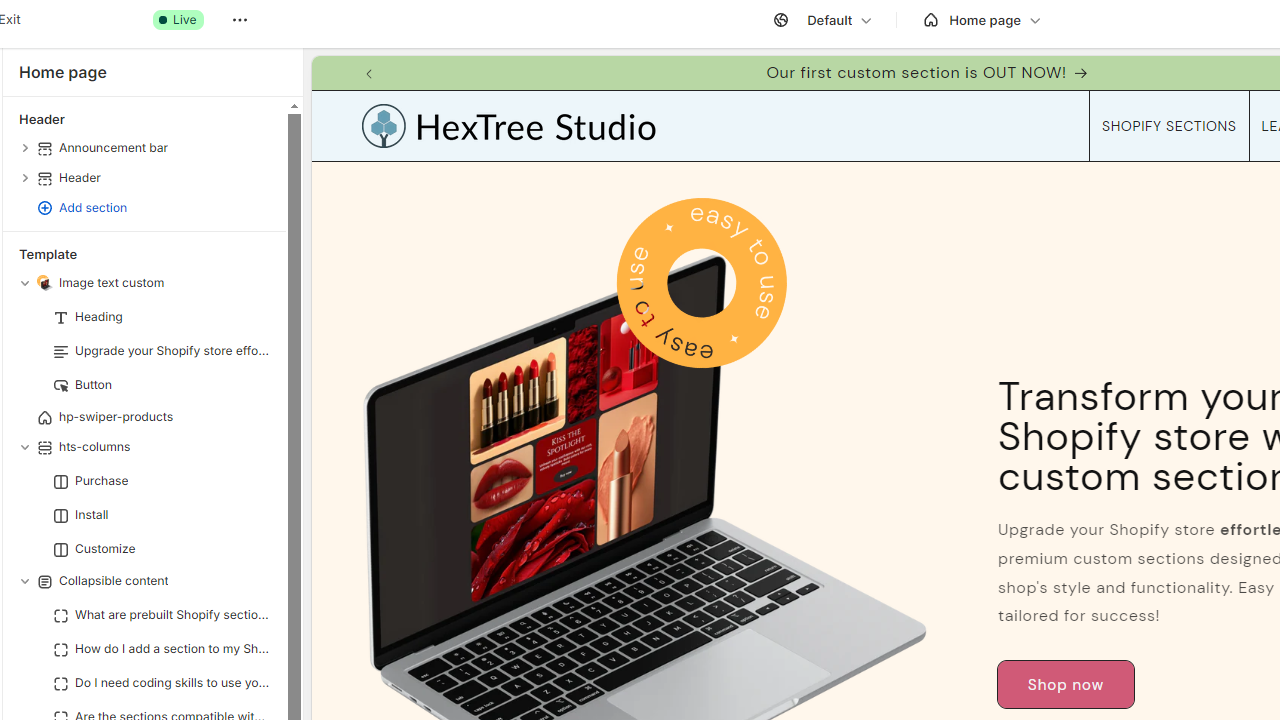 How to Customize Shopify Theme Without Coding – HexTree Studio
