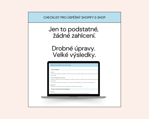 Checklist pro úspěšný Shopify e‑shop