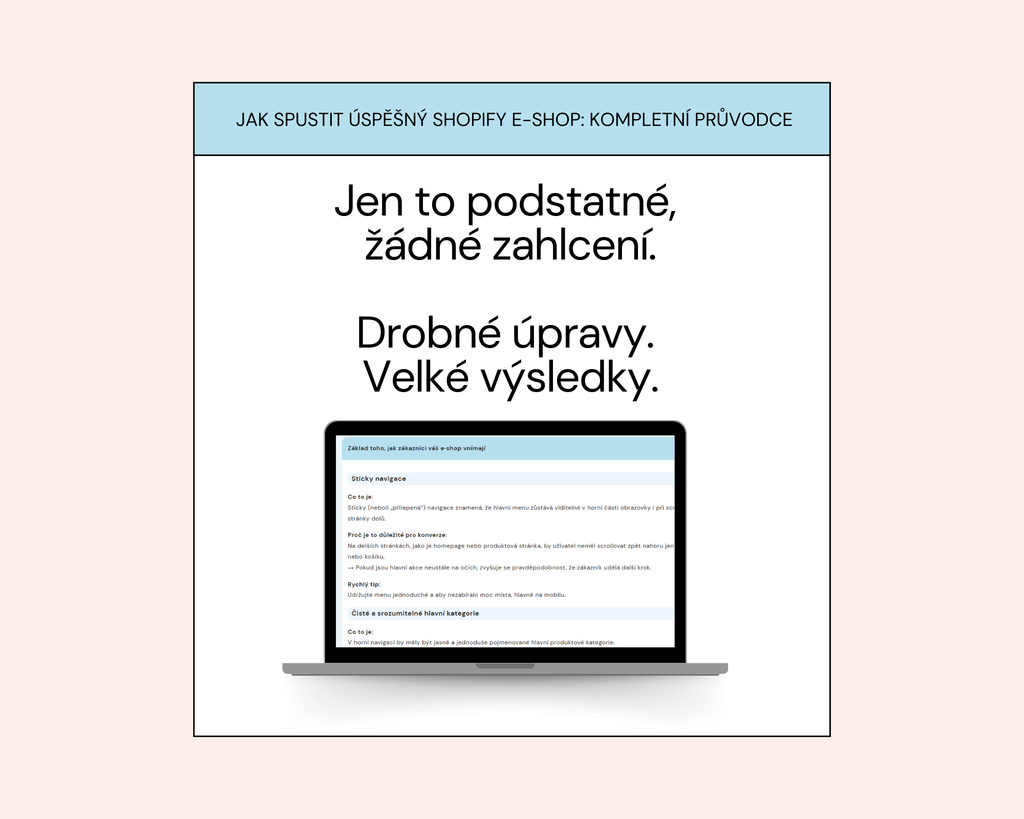 Jak spustit úspěšný Shopify e-shop: kompletní průvodce